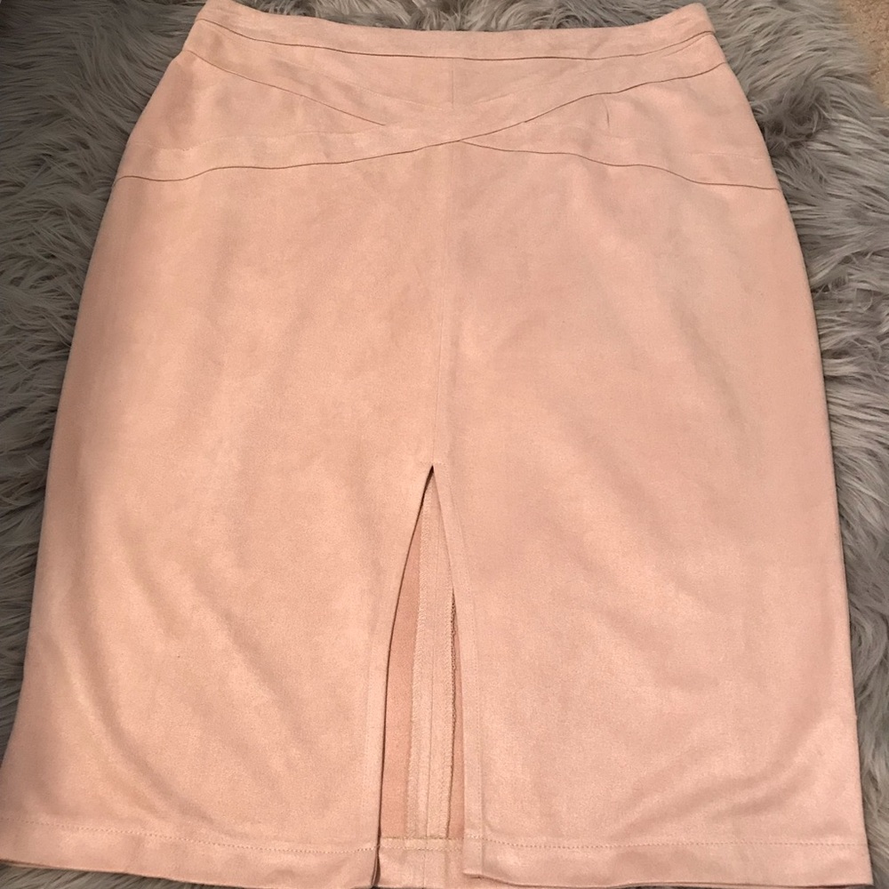 Missguided rose colored pencil skirt